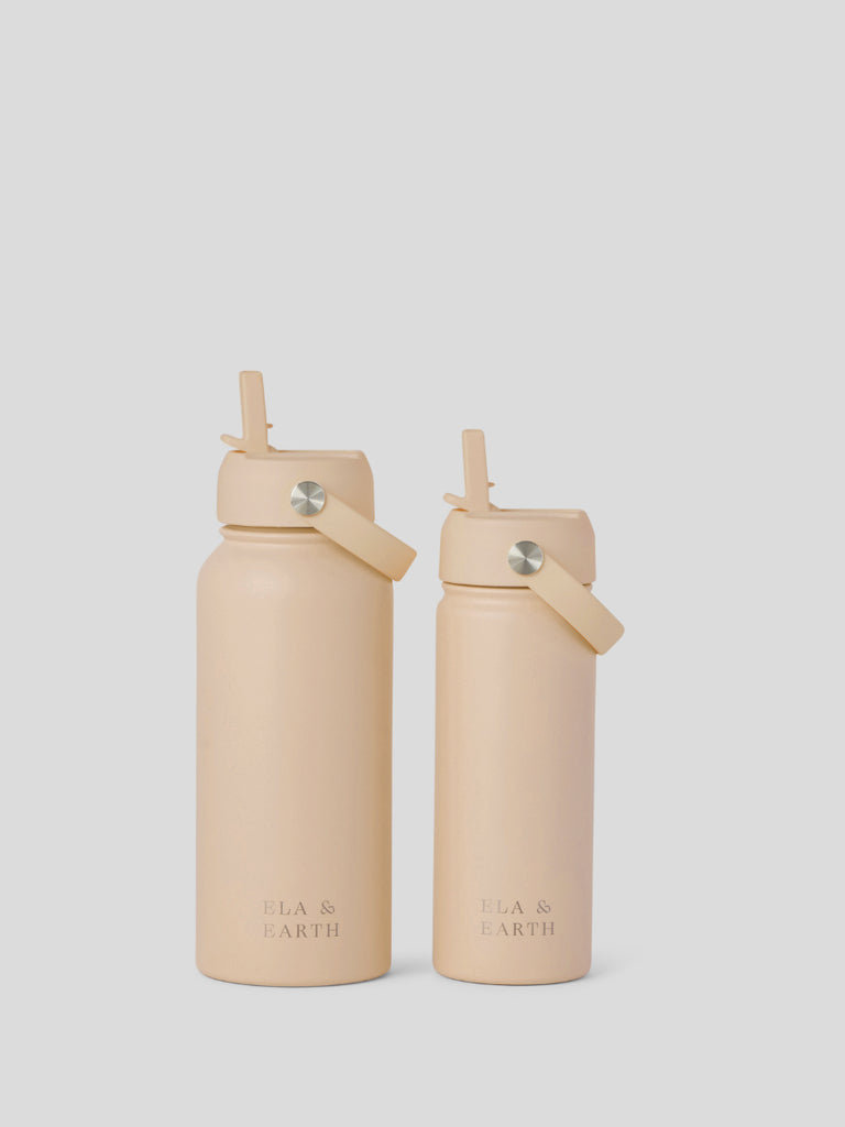 insulated water bottles - beige
