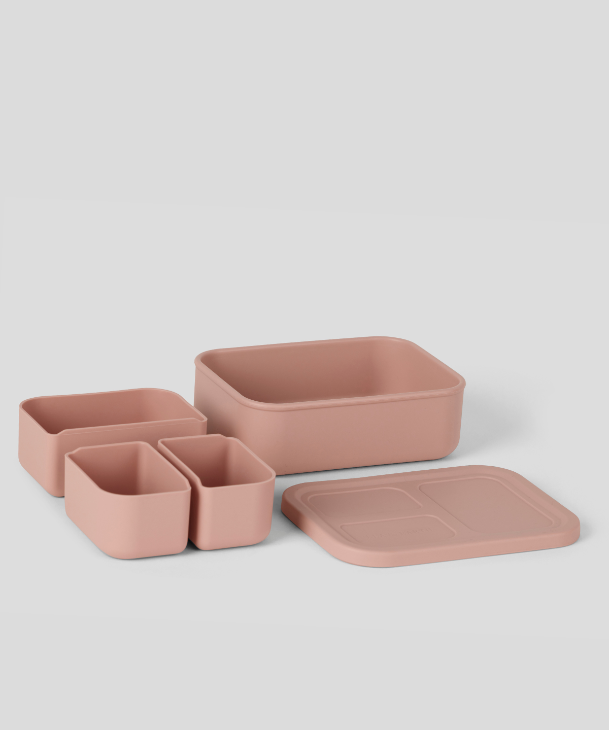 Dusty Pink - 3 Compartment Silicone Bento Box [Removable]