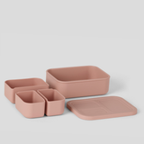 Dusty Pink - 3 Compartment Silicone Bento Box [Removable]