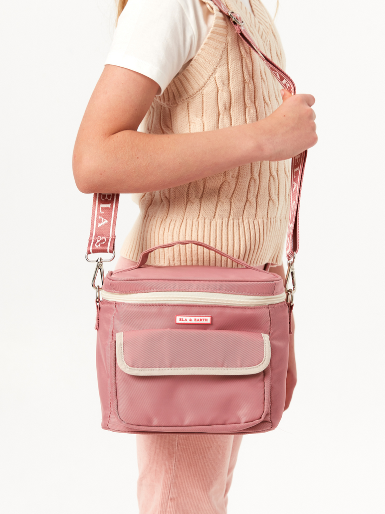 Kids Lunch Bag With Strap - Dusty Pink