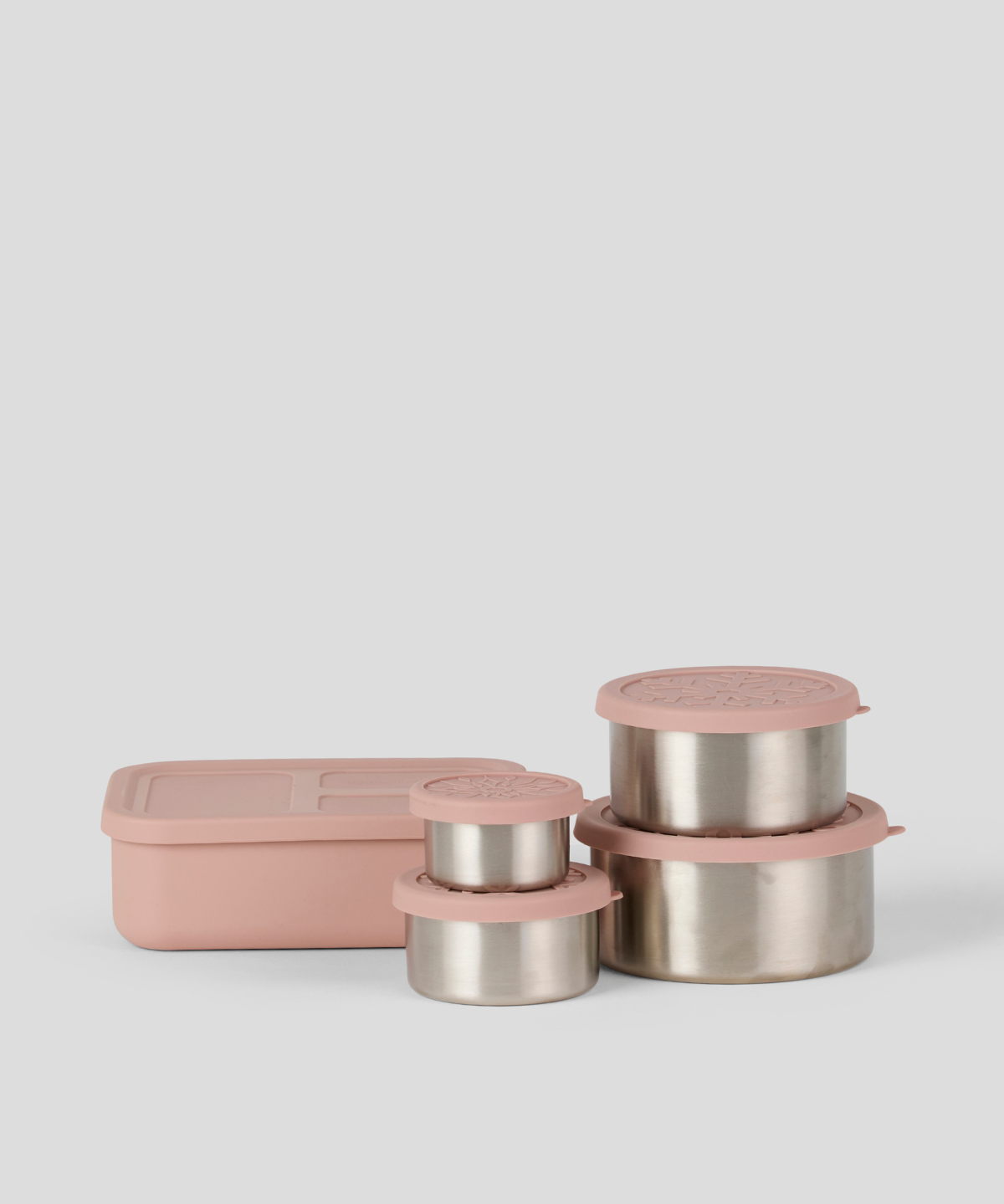 Silicone Lunch Box Set - Pink 