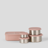 Silicone Lunch Box Set - Pink 