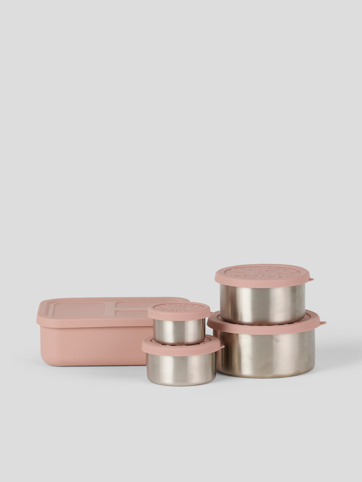 Silicone Lunch Box Set - Pink 