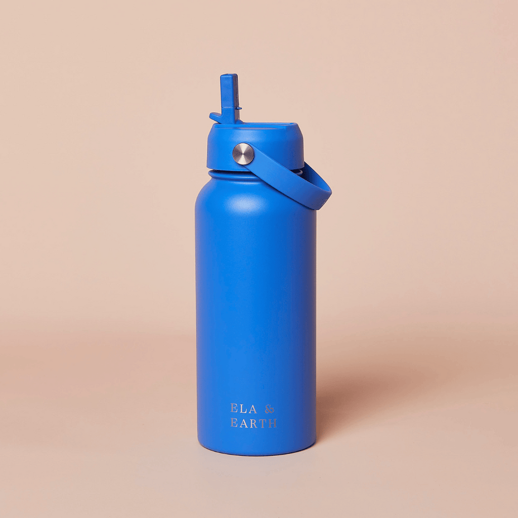 1 litre insulated water bottle - blue