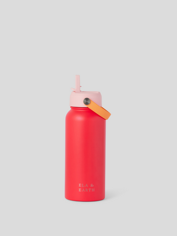 1 litre insulated water bottle - red