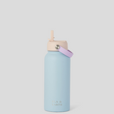 1 litre insulated water bottle - blue pink