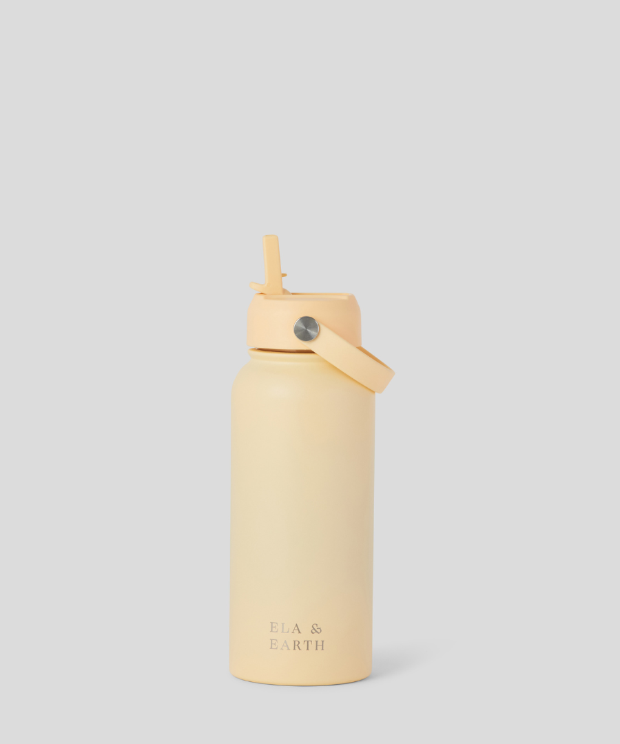 1 litre insulated water bottle - yellow