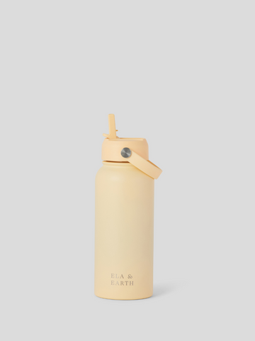 1 litre insulated water bottle - yellow