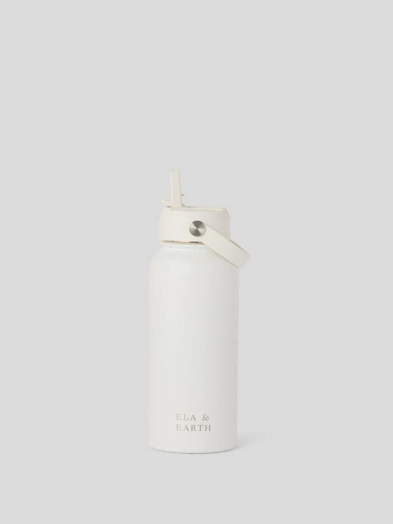 1 litre insulated water bottle - white