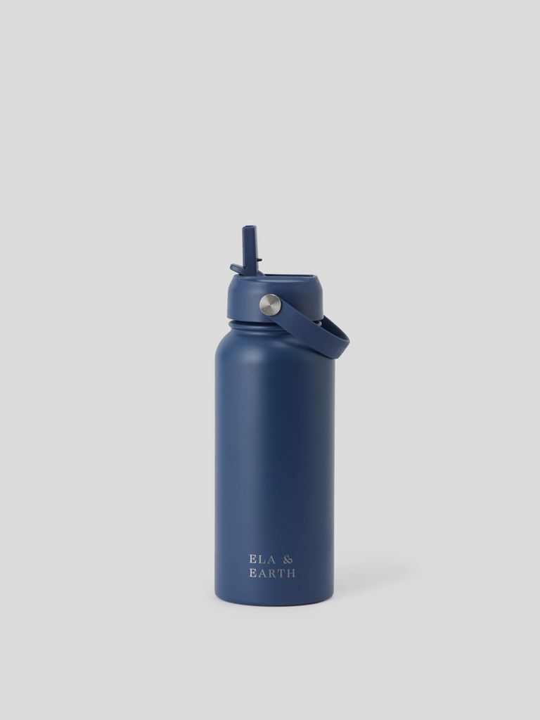 1 litre insulated water bottle - navy