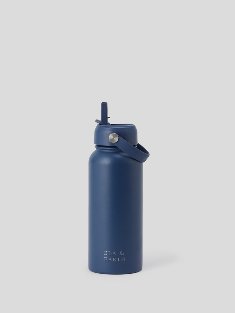 1 litre insulated water bottle - navy