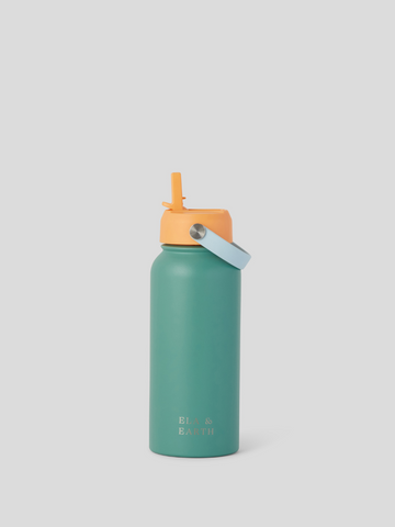 1 litre insulated water bottle - green