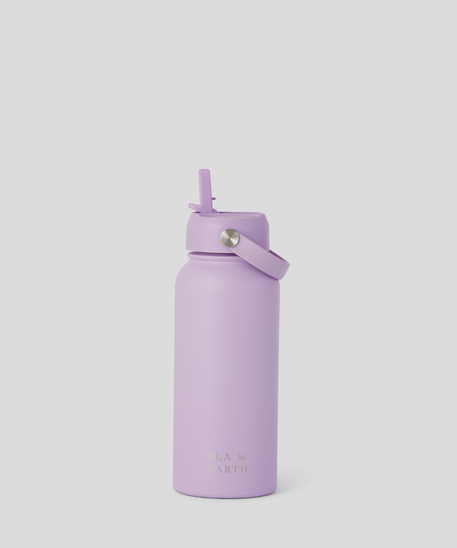 1 litre insulated water bottle - lilac