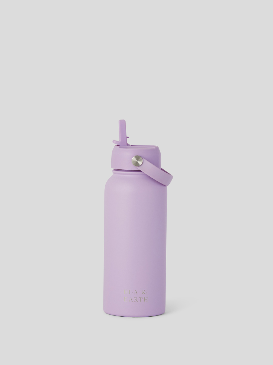 1 litre insulated water bottle - lilac