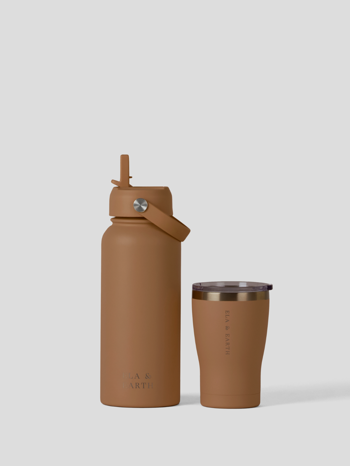 1 Litre Water Bottle & 350ml Tumbler - Biscuit 