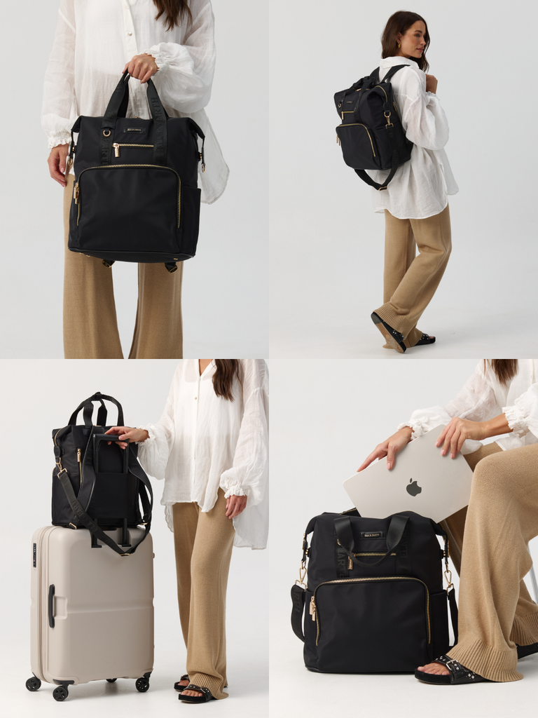 Black With Gold - Odyssey Insulated Backpack [Large] – Ela & Earth