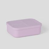 Lilac - 3 Compartment Silicone Bento Box [Removable]