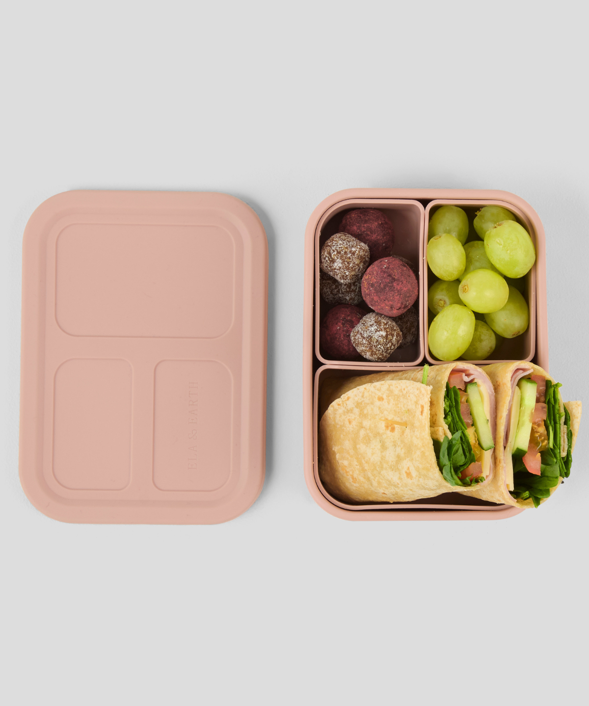 Lilac - 3 Compartment Silicone Bento Box [Removable]