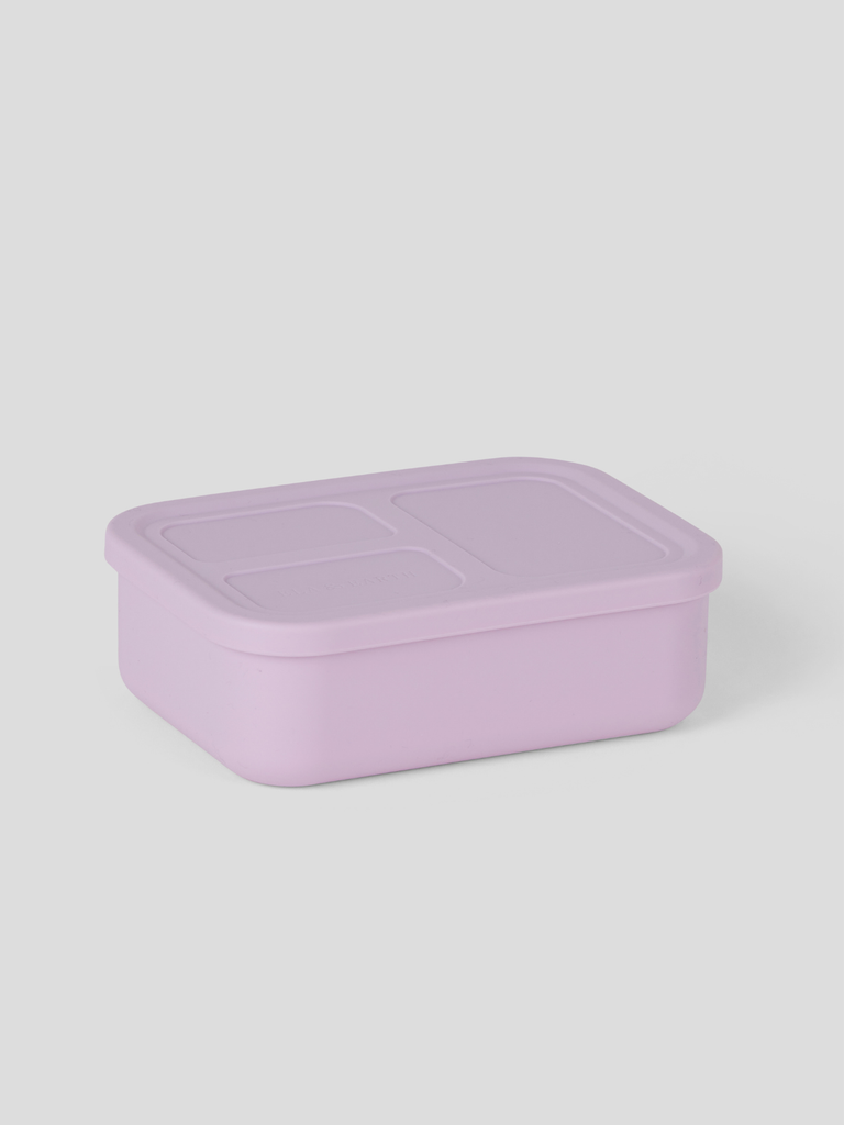 Lilac 3 Compartment Silicone Bento Box 
