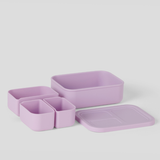 3 Compartment Silicone Bento Box - Lilac 