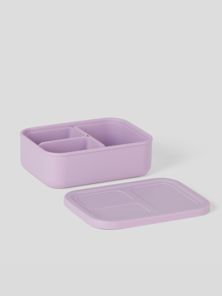 Leakproof silicone bento box with removable compartments