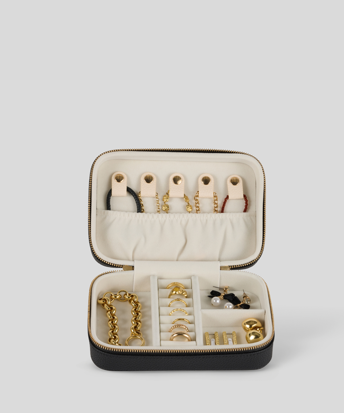 Black With Gold - Arden Jewellery Case [Medium]