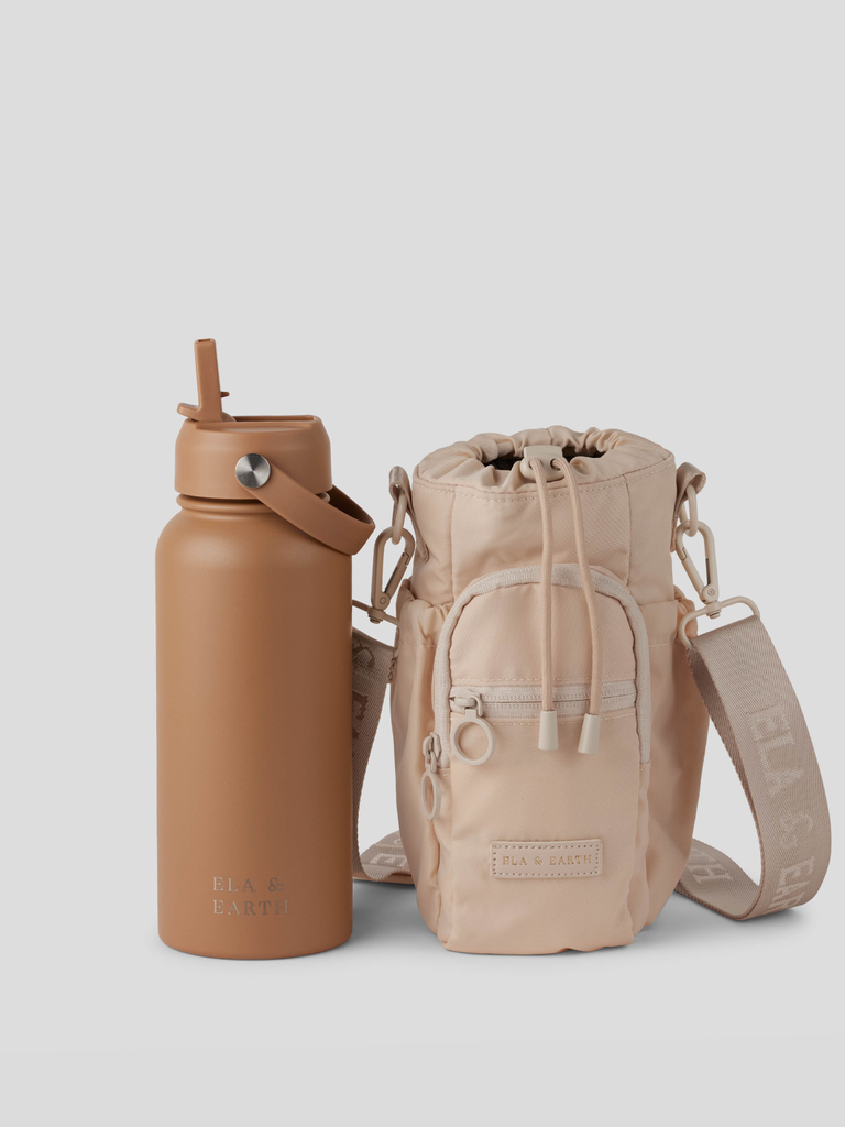 Water bottle bag and 1 litre water bottle