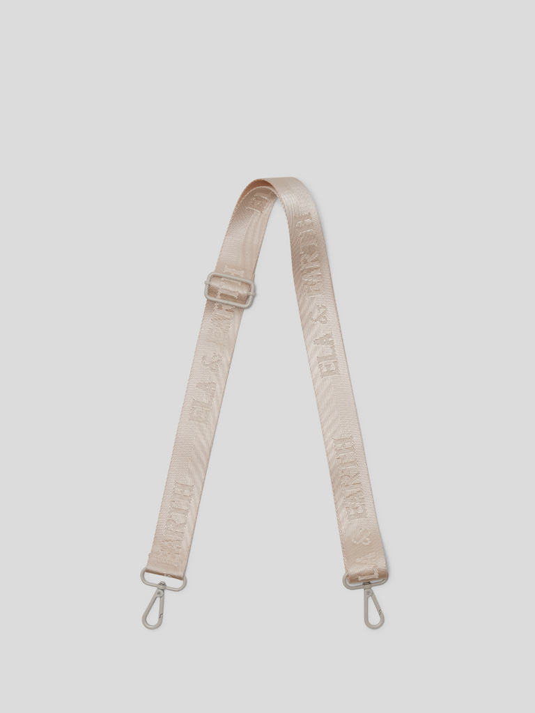 water bottle bag strap - beige white