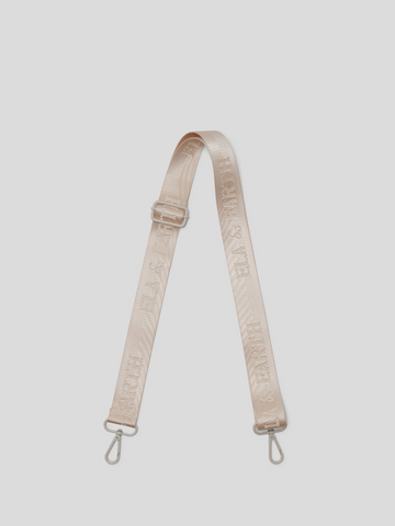 water bottle bag strap - beige white