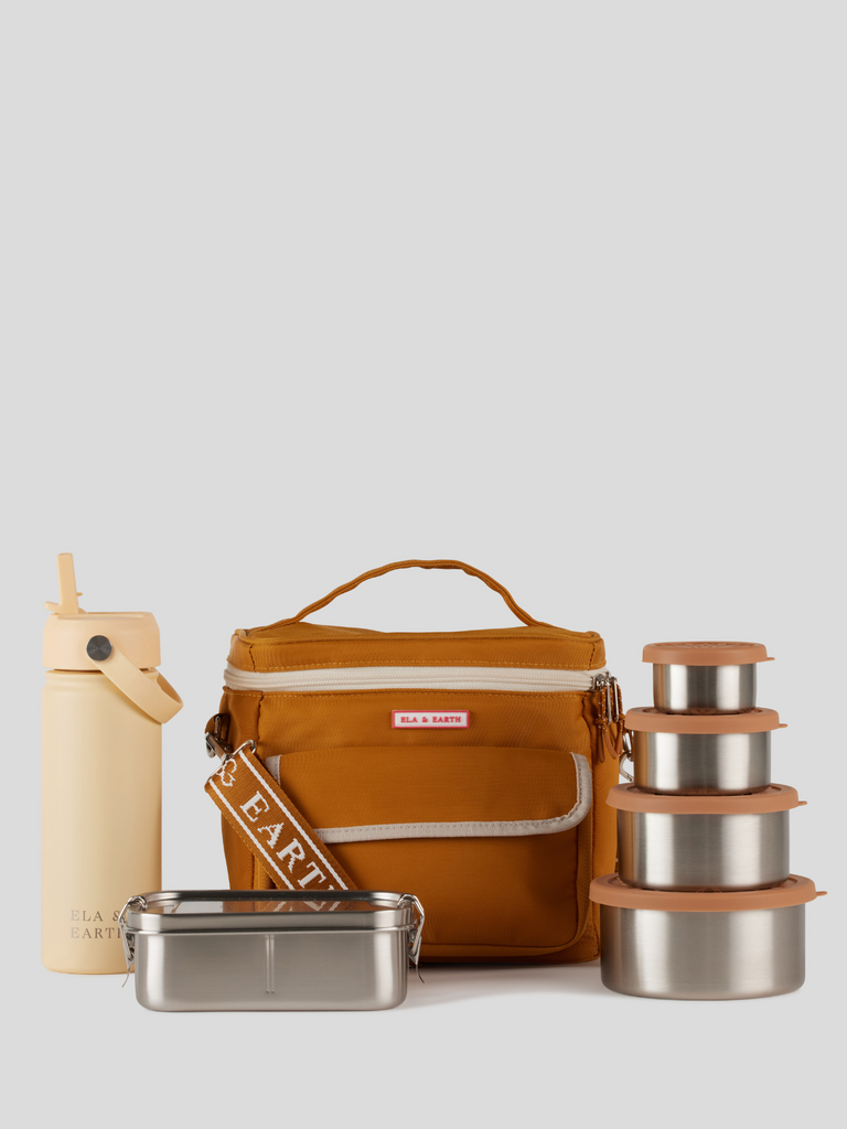 Kids Lunch Bag Set - Mustard / Butter Yellow 