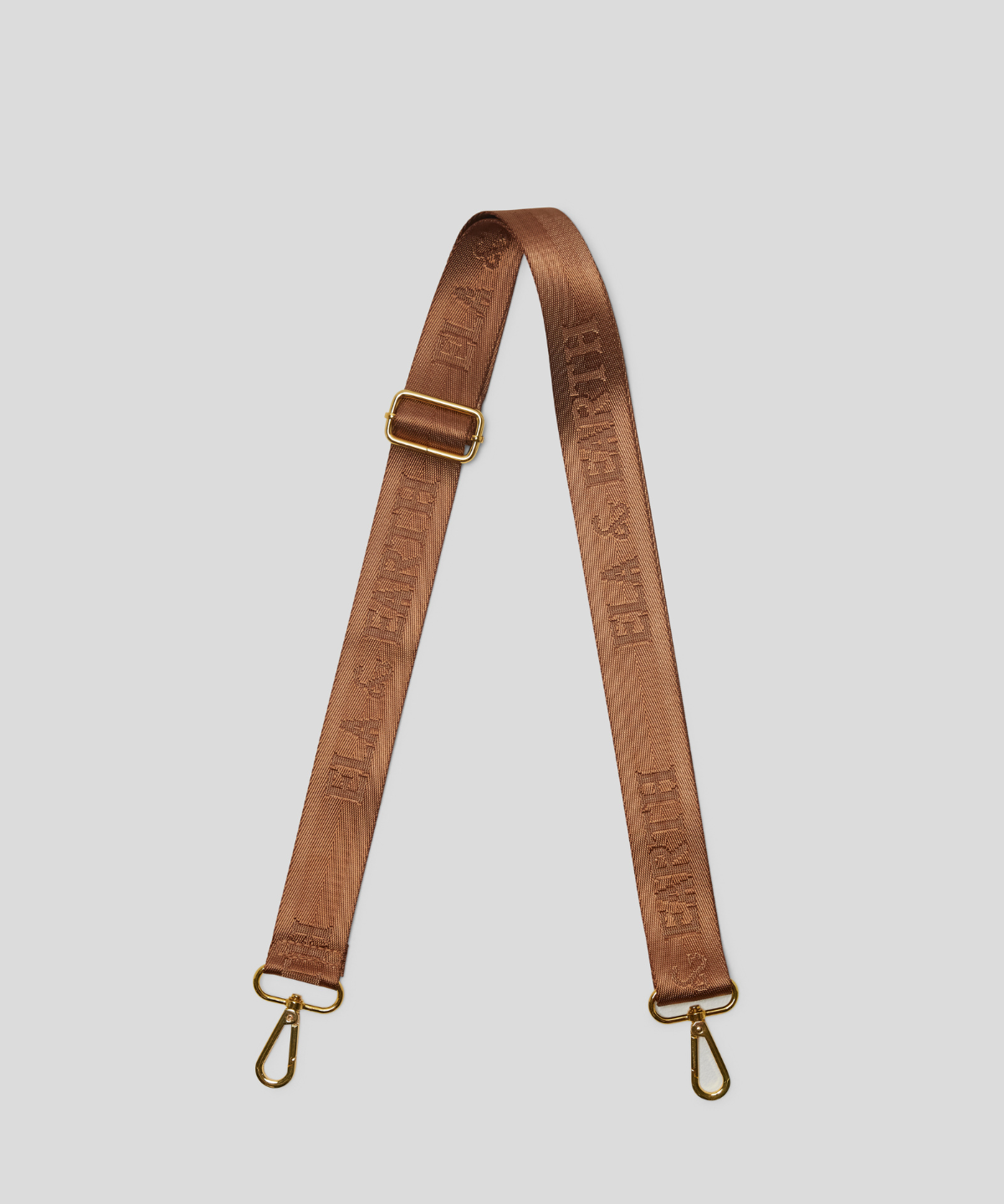 jacquard logo bag strap