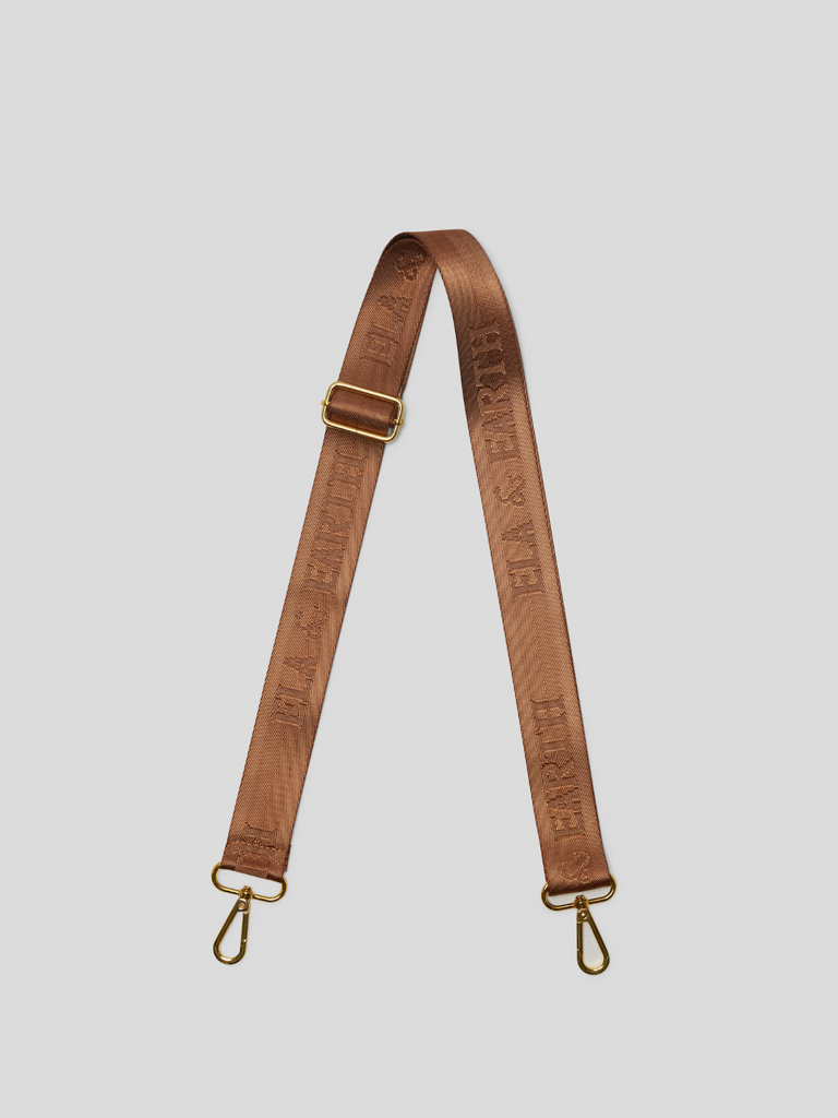 jacquard logo bag strap