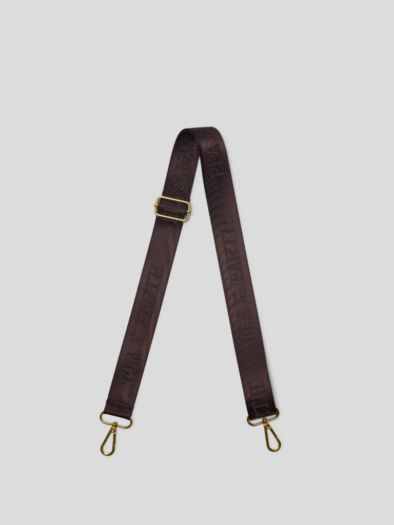 jacquard logo bag strap