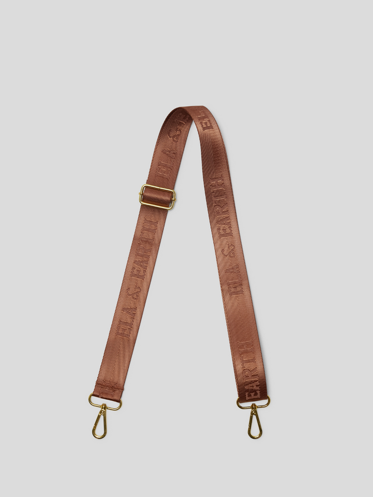 jacquard logo bag strap