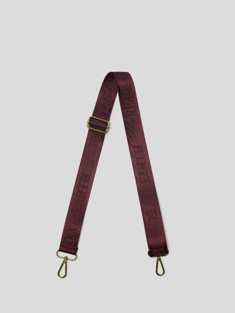 jacquard logo bag strap