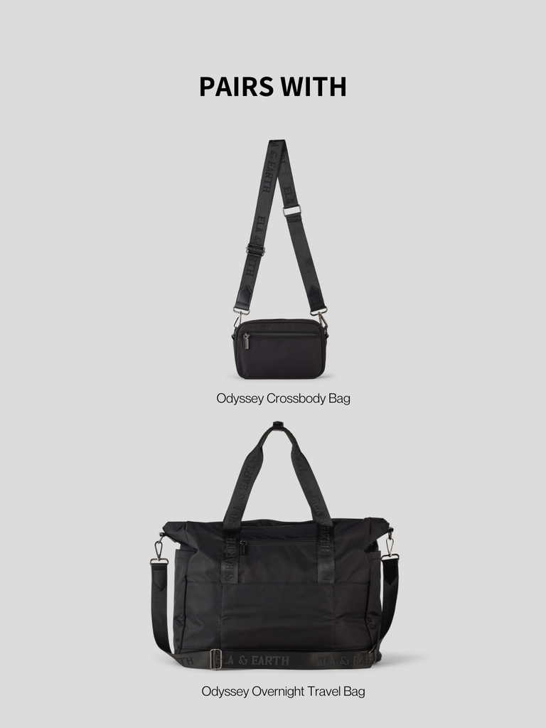 Nylon strap with leather - Black With Gunmetal 