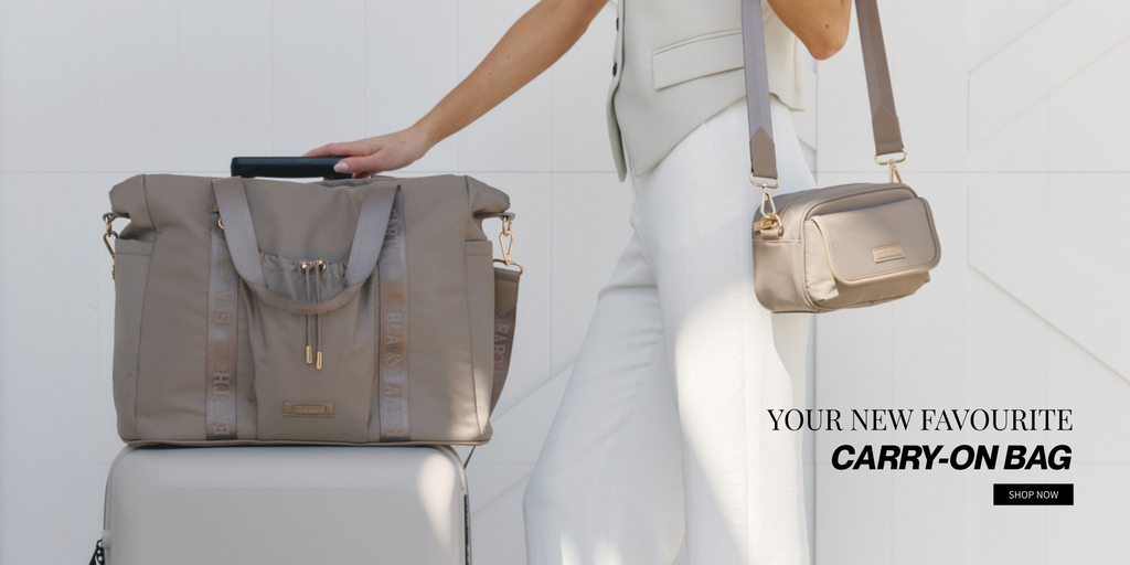 taupe carry on travel bag