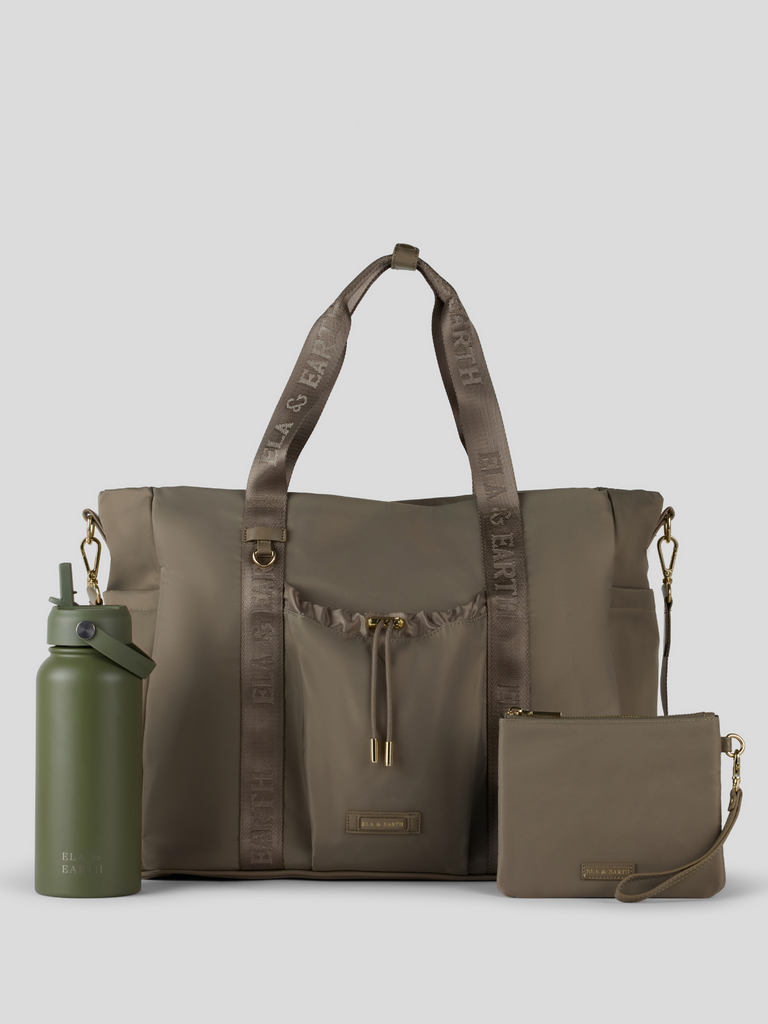 Overnight Set. - Oyster With Gold / Green 