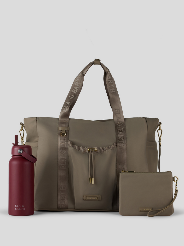 Overnight Set - Oyster With Gold / Red