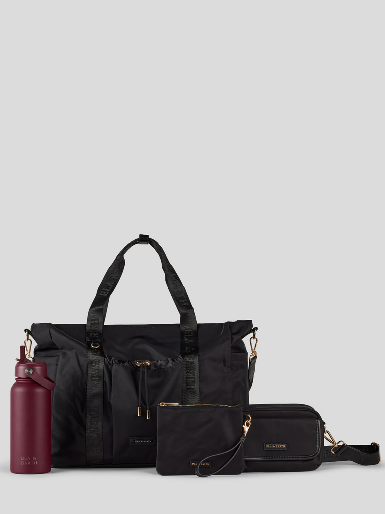 Overnight Set - Black With Gold 