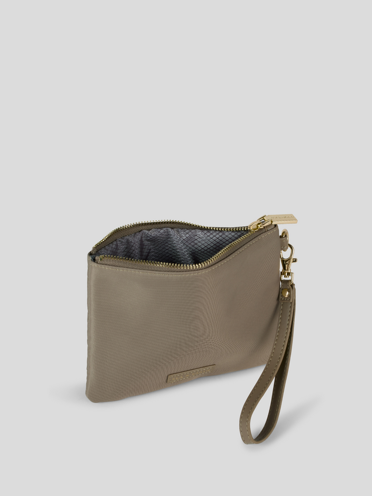 Medium Pouch - Oyster With Gold 