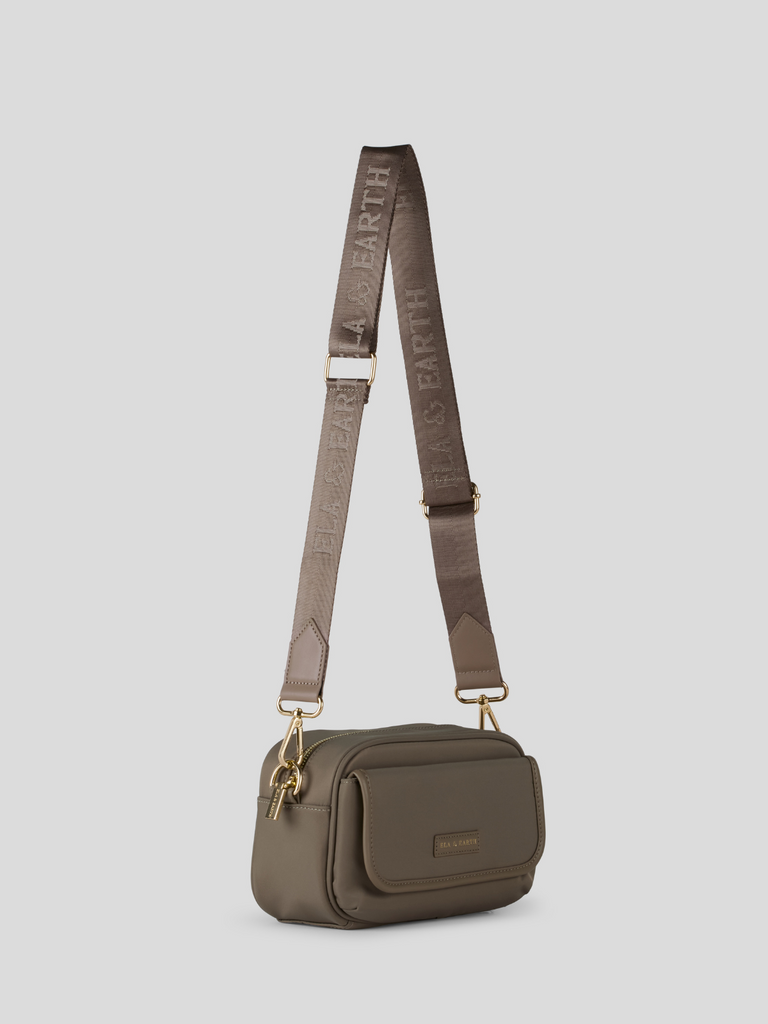 Long Strap Bag - Oyster With Gold 
