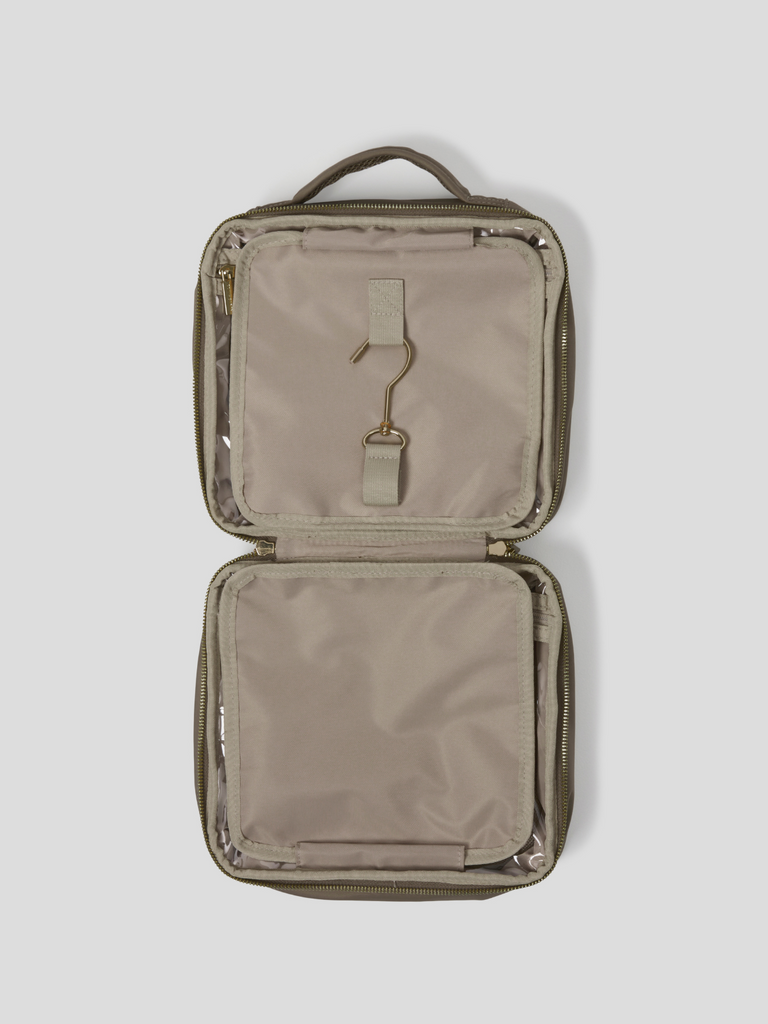 Fold Out Cosmetic Bag - Oyster 