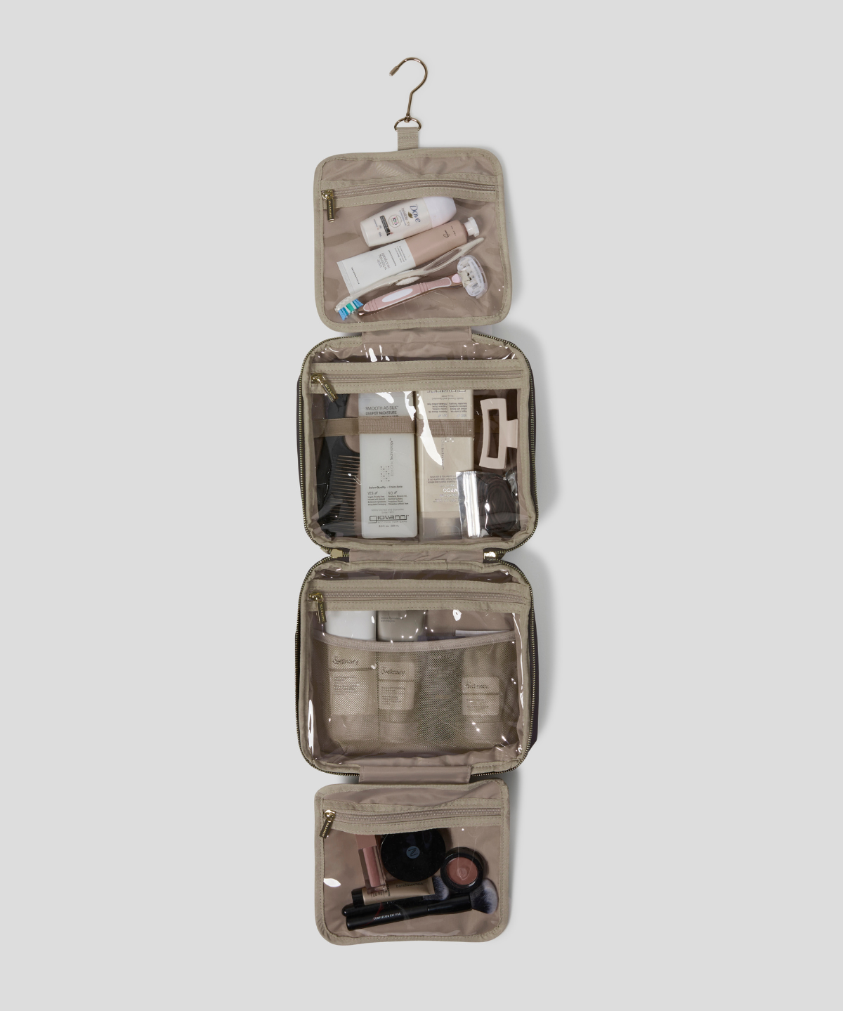 Hanging Toiletries Bag - Oyster 