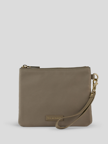 Insulated Pouch - Oyster With Gold