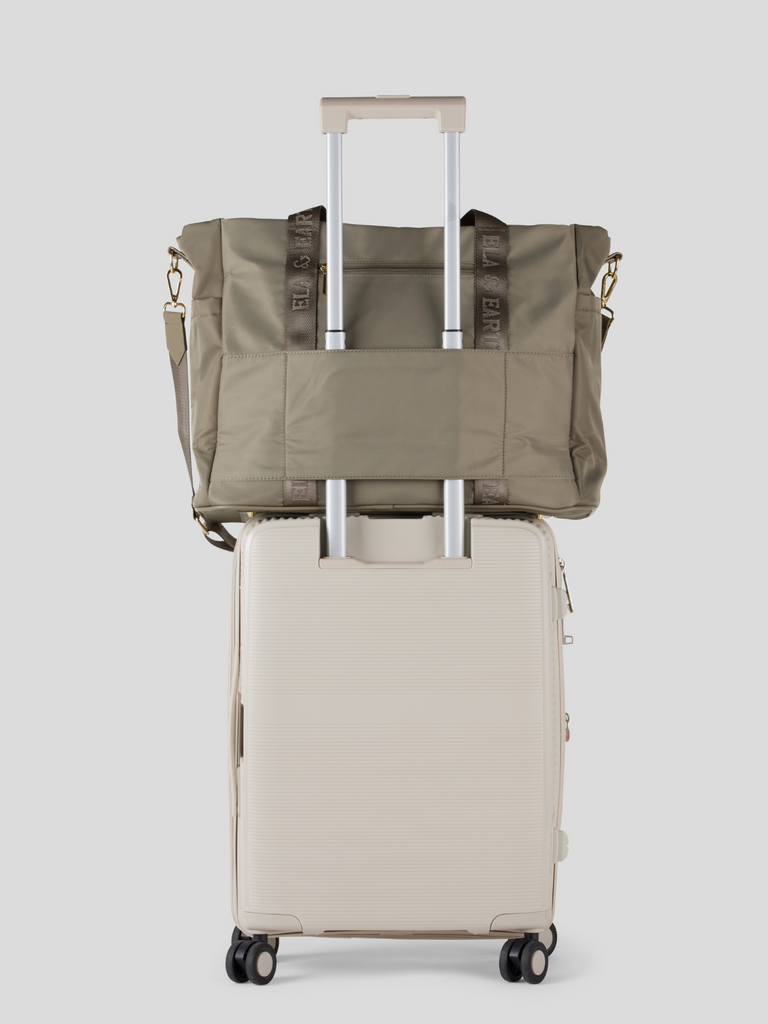 Large Tote Bag - Oyster With Gold 