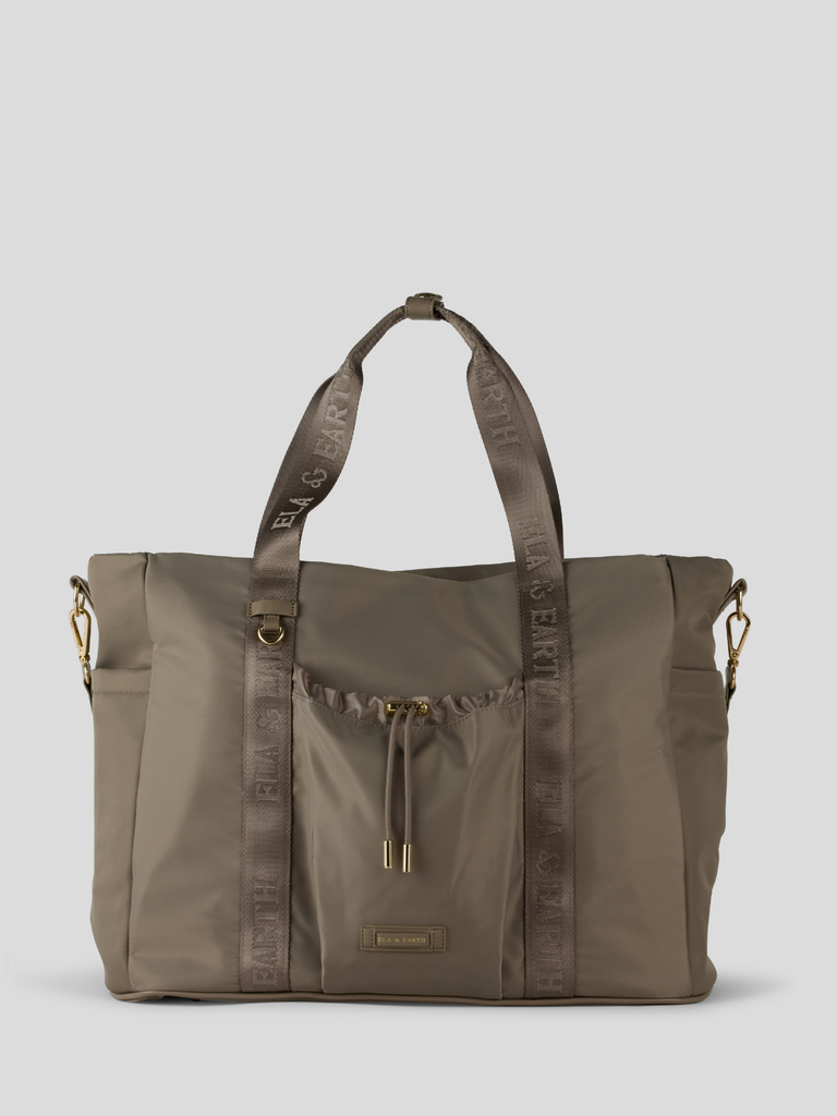 Overnight Bag - Oyster With Gold