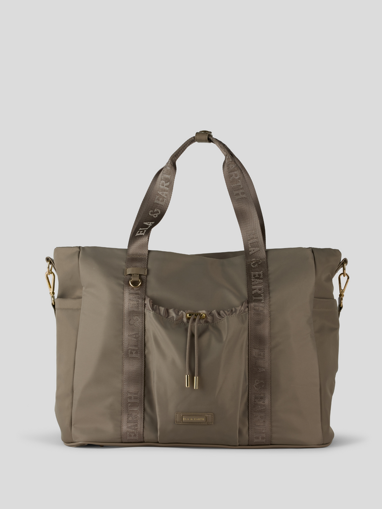 Overnight Bag - Oyster With Gold