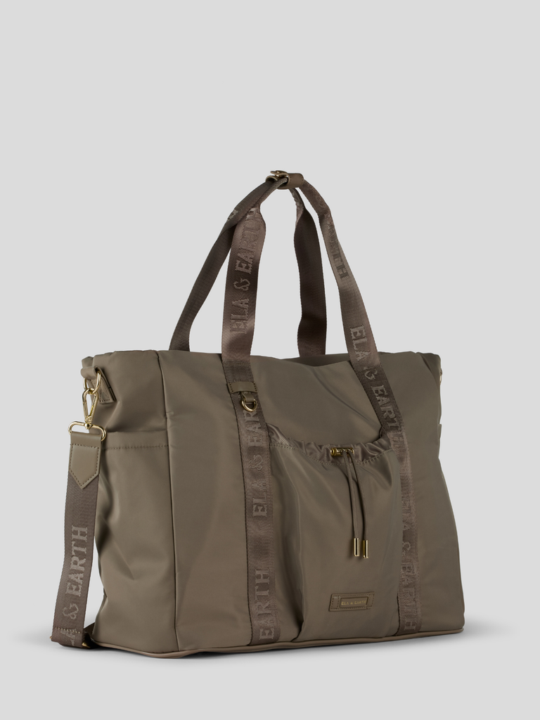 Work Commute Tote - Oyster With Gold