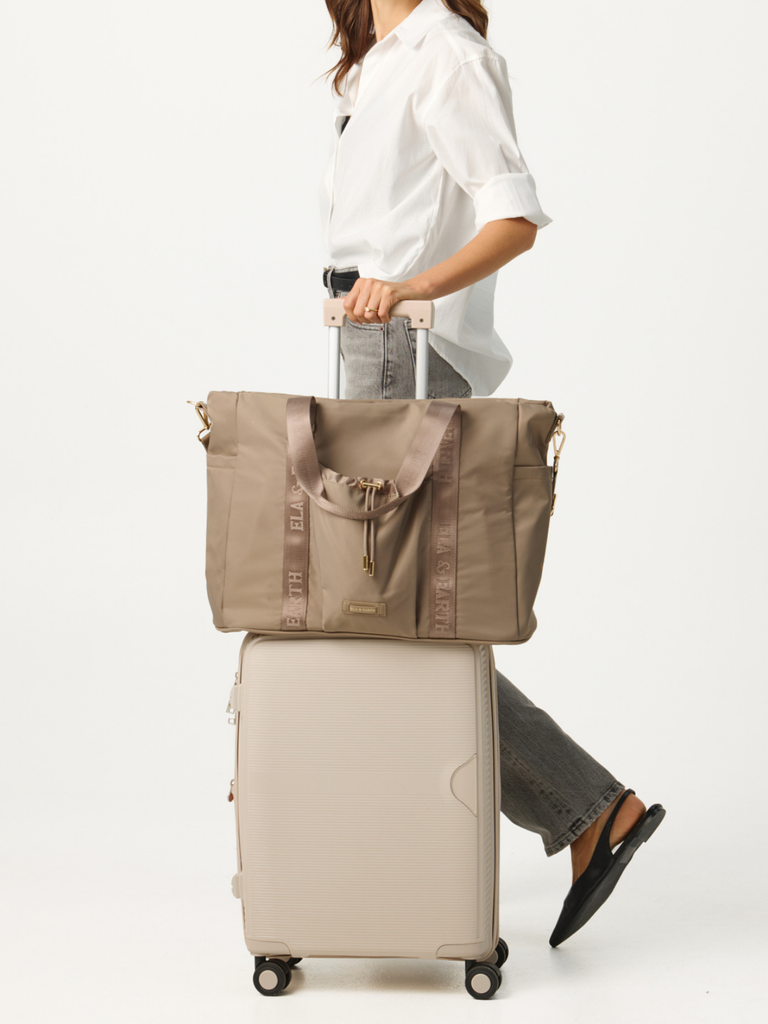 Trending Tote Bag -Oyster With Gold